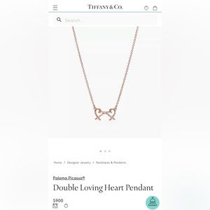 Tiffany & Co. Paloma Picasso Double Heart Necklace